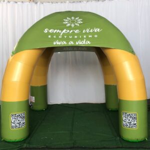 Tenda aranha inflável fabricada em indústria própria, ideal para empresas que buscam destaque em eventos de grande público.